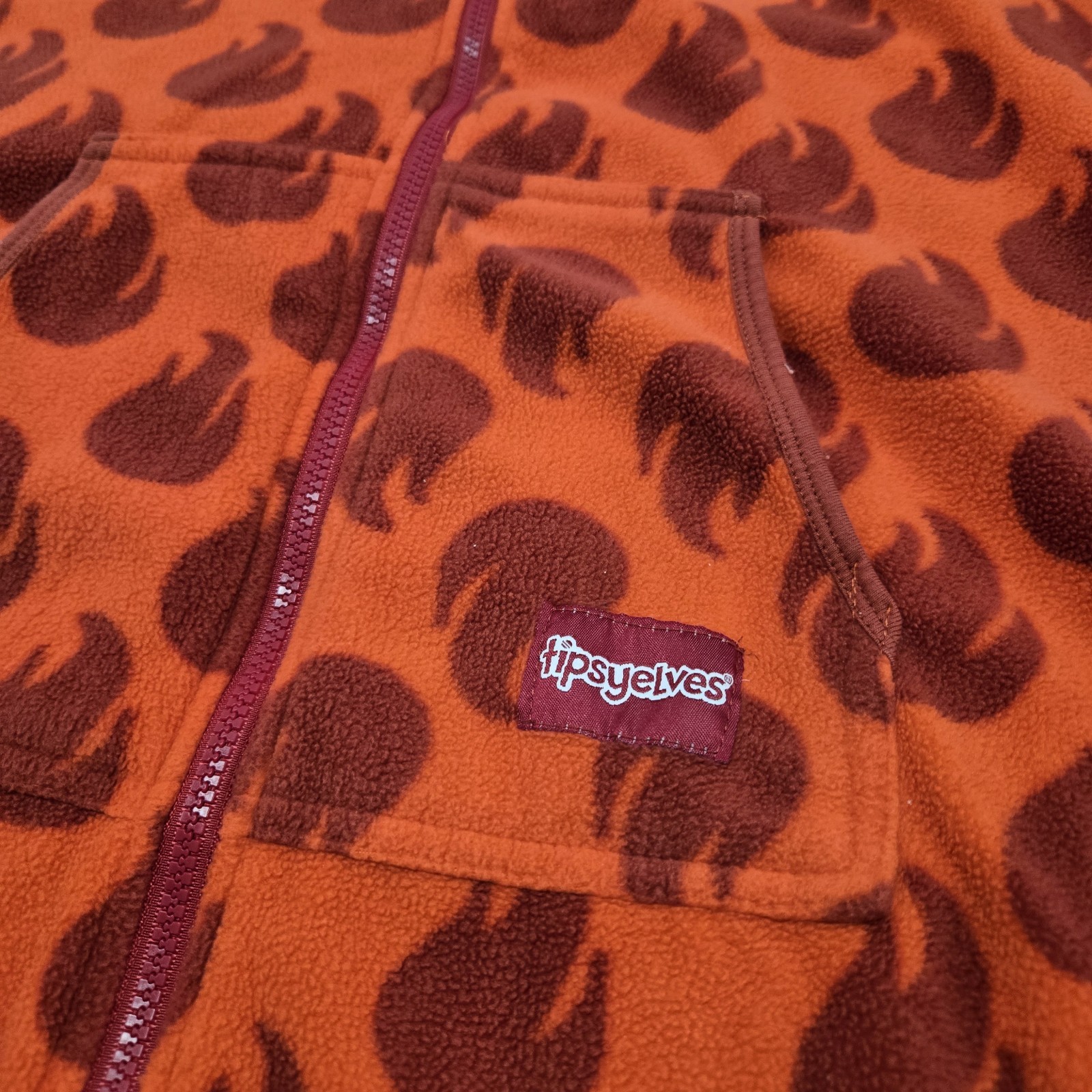 EUC Adults LARGE Taco Bell Fire Hot Sauce x Tipsy Elves Jumpsuit Pajamas One Pc.