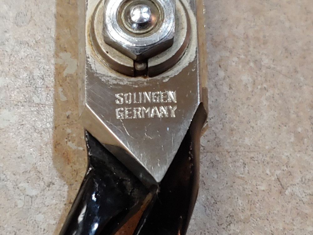 Sword & Shield Adjustable Tension Scissors Pinking Shears Solingen Germany VG