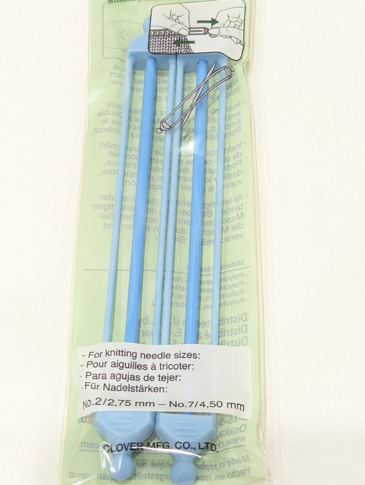 2 Pack Clover Double Ended Stitch Holder Cable Needle In Small, Medium & Large