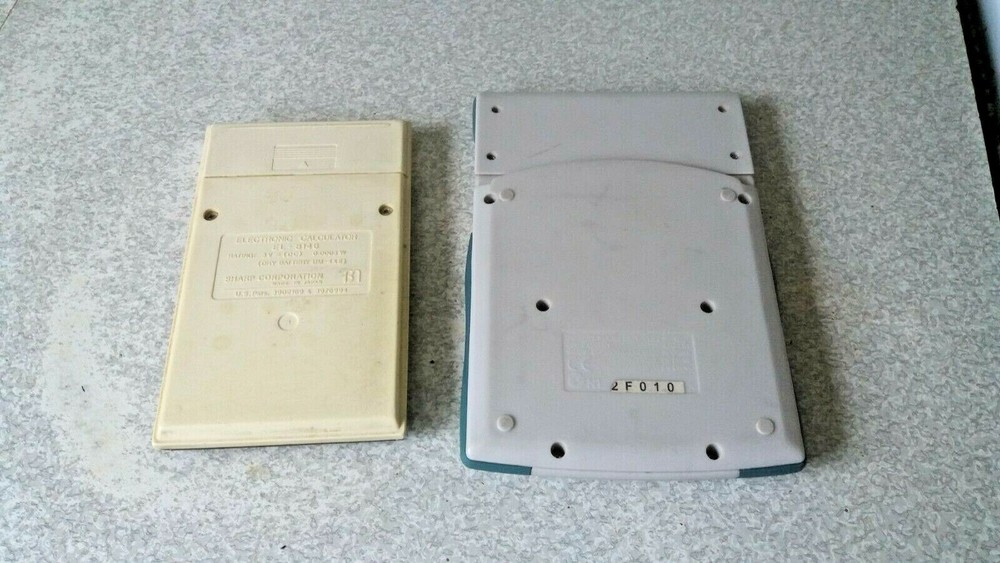2 X VINTAGE / RETRO CALCULATORS - SHARP ELSIMATE 8146 & 330E