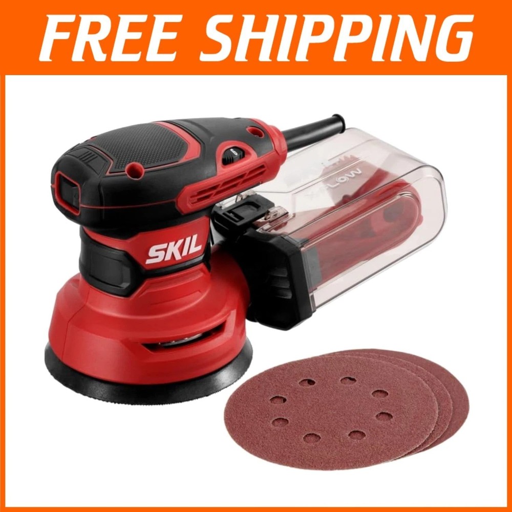 Efficient 5" Orbital Sander + Cyclonic Dust Collection