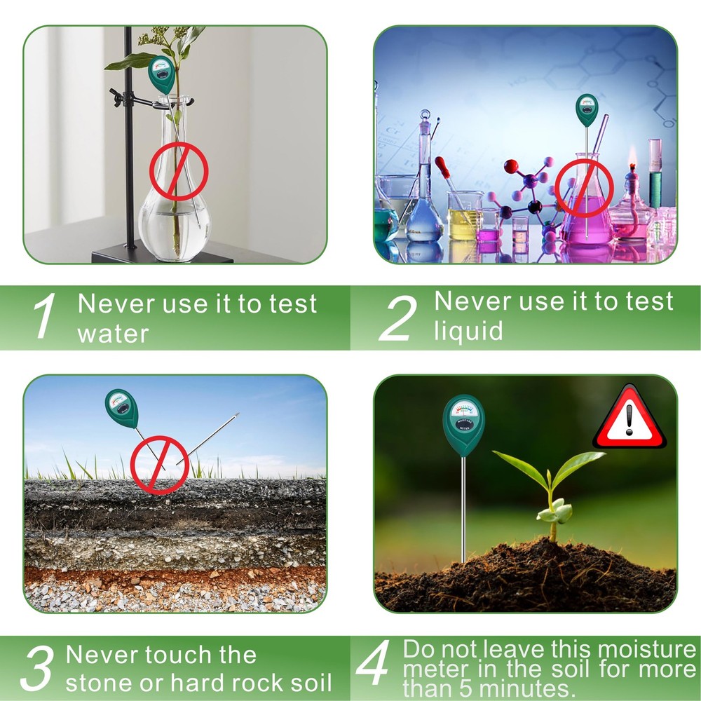 XLUX Long Probe Deep Use Soil Moisture Meter Sensor, Water 40CM-2 Pack
