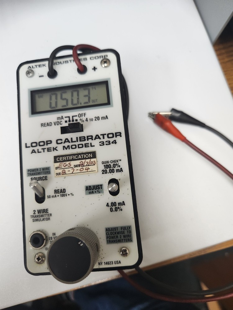 Altek 334 Milliamp Loop Calibrator