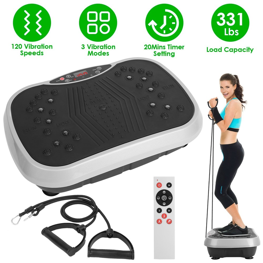 iMountek Vibration Exercise Machine Resistant Bands Remote Control Whole Body