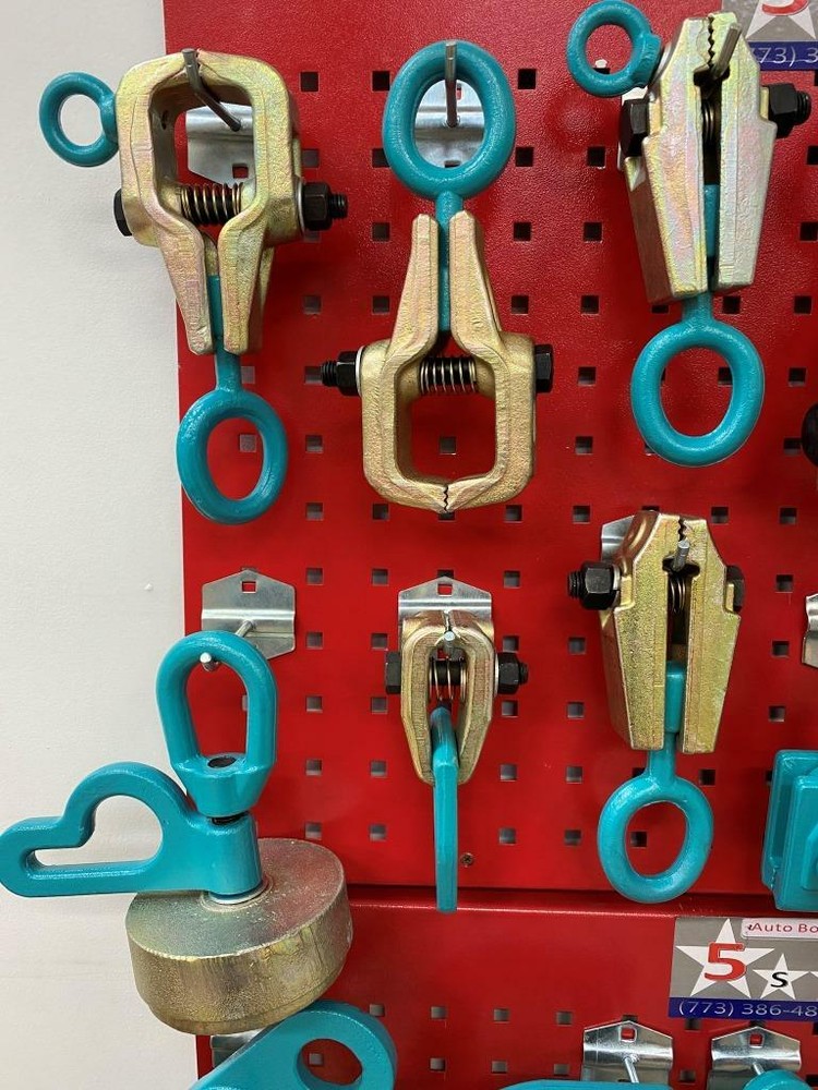 SET#9 -33 PIECE AUTO BODY FRAME MACHINE PULLING TOOLS & CLAMPS VALUE SET