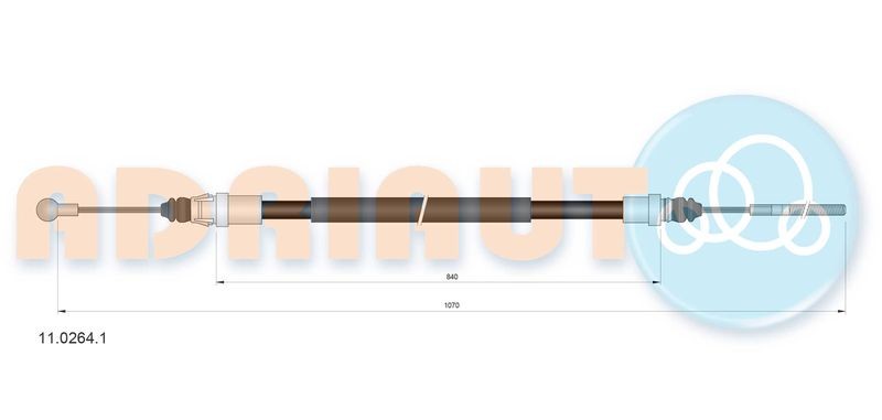 Cable Pull, parking brake ADRIAUTO 11.0264.1