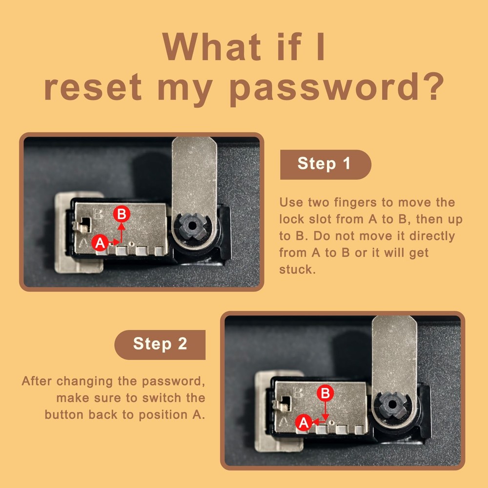 Wall Mount Mailbox, Combination Lock Mail Boxes for Outside, Safe Drop Black