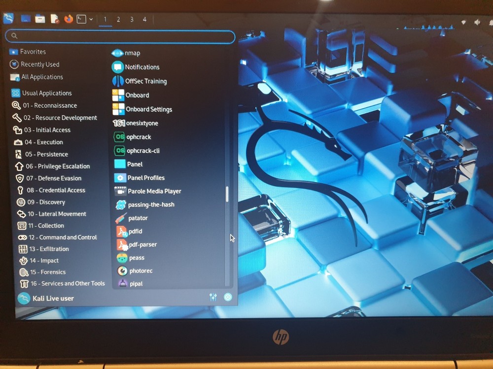 Linux Kali 2025.4, 64-bit, Bootable Live and Install USB Flash Drive