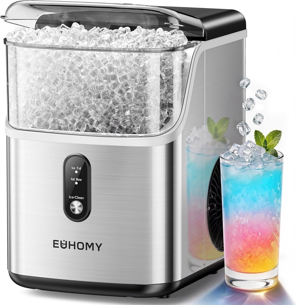 Fast Countertop Sonic Ice Maker, Self-Cleaning