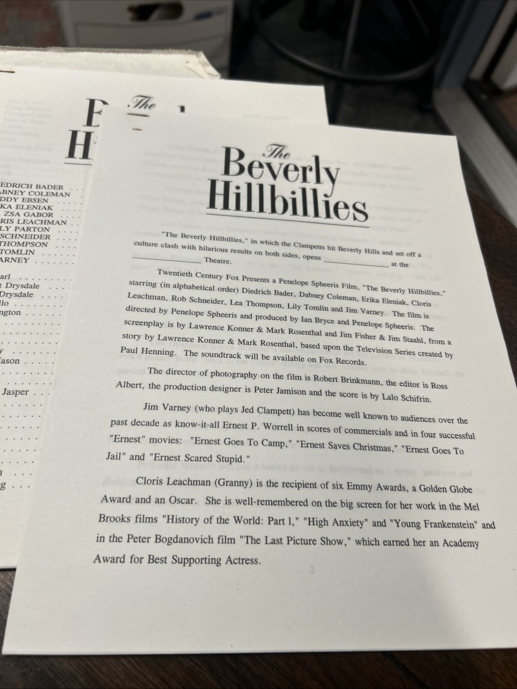 The Beverly Hillbillies Original TV Script