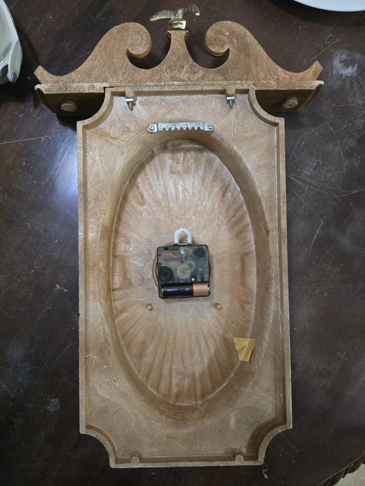 Vintage Roselle Studios Wall Clock with Eagle Ornament