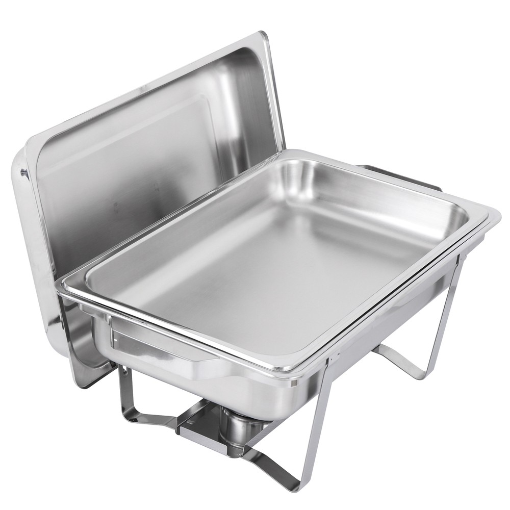 8Pack 8 Quart Stainless Steel Rectangular Chafing Dish Full Size Buffet Catering
