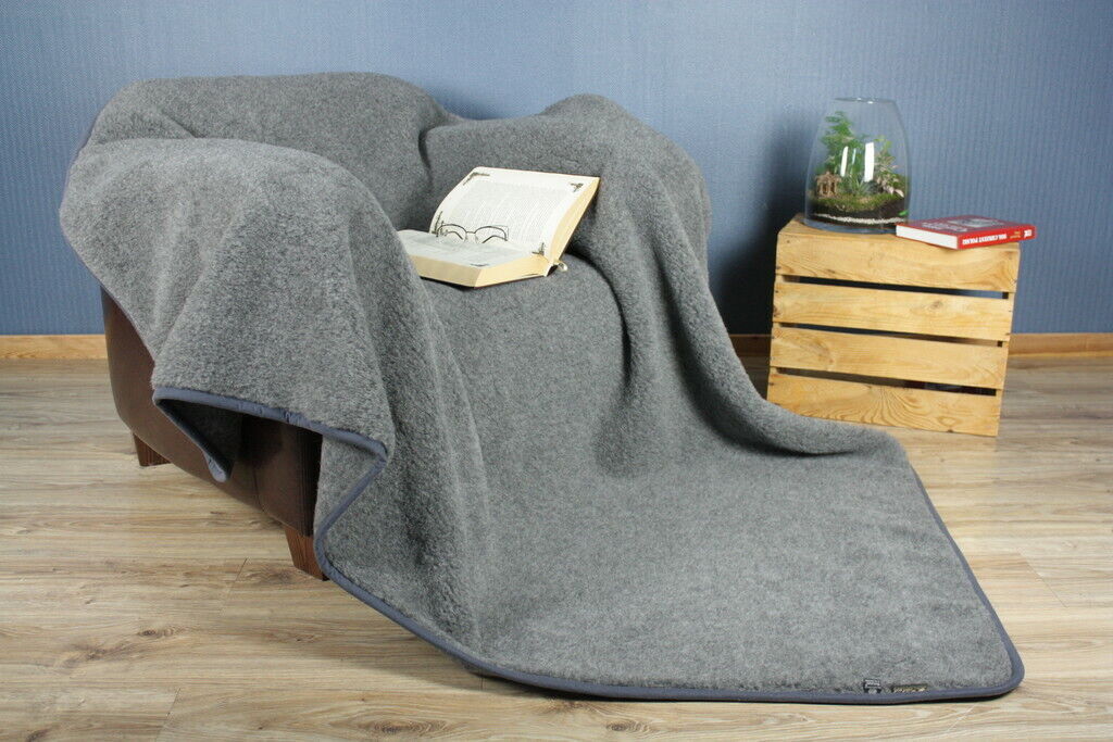 Merino Wool Blanket All sizes WOOLMARK 100% Natural throw