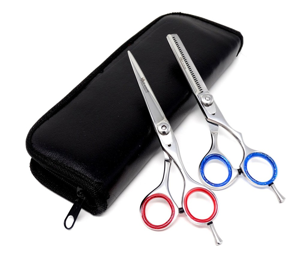 2 Pack Razor Edge Barber Professional Hair Cutting+Thinning Scissors Shears 5.5"