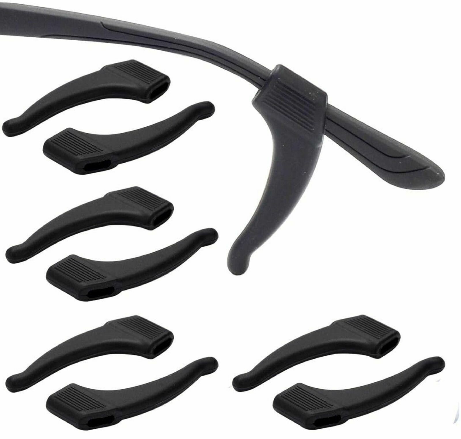 6 Pair Anti Slip Glasses Ear Hooks Tip Eyeglasses Grip Temple Holder Silicone US