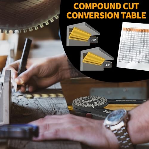 Aluminum Miter Saw Protractor 7" Angle Finder Featuring Precision Laser
