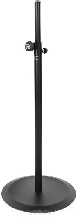 K&M 26735 Round Base Speaker Stand - Black