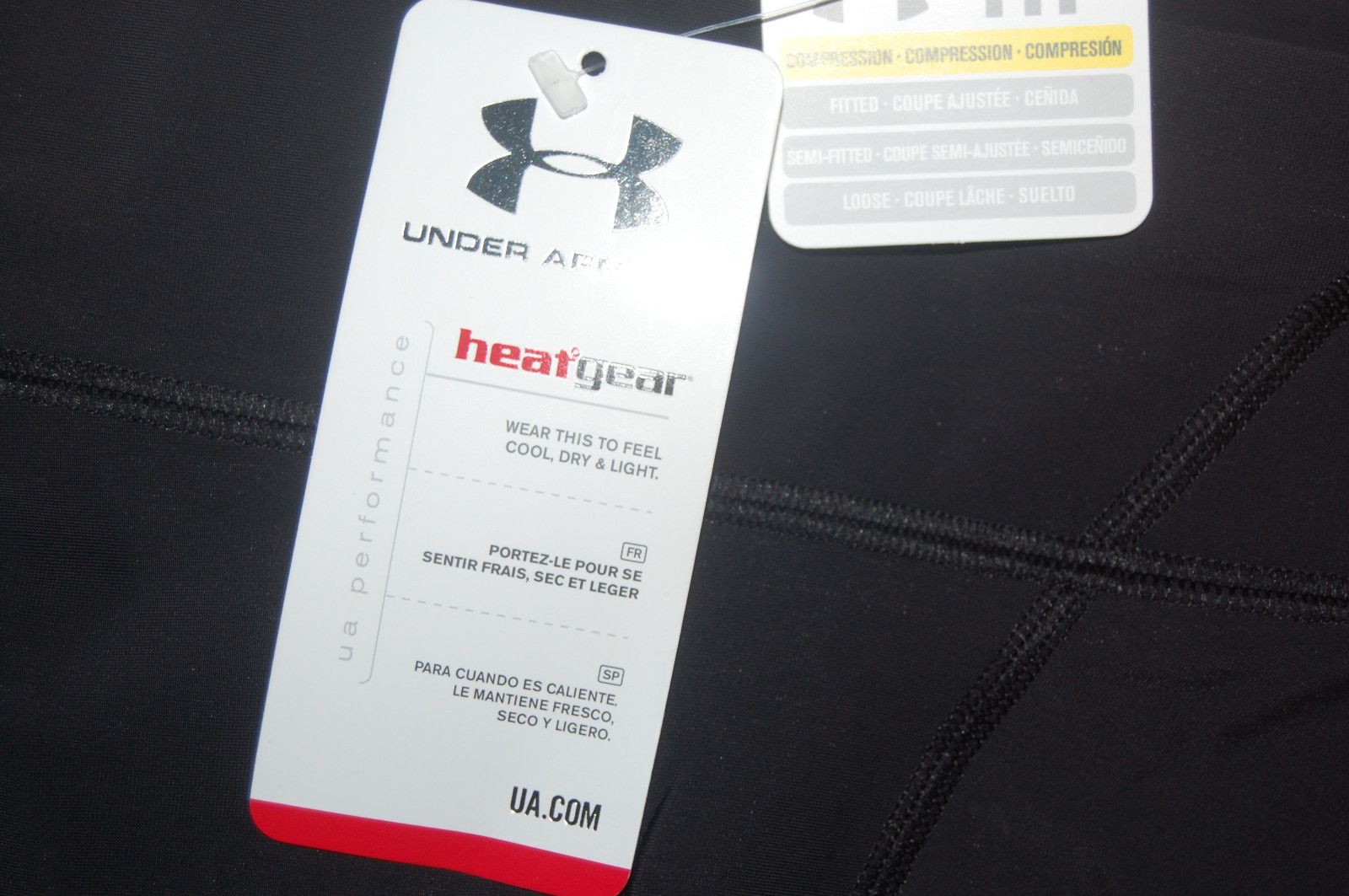 under armour ua womens authentic 17" capris compression fit yoga black size xl