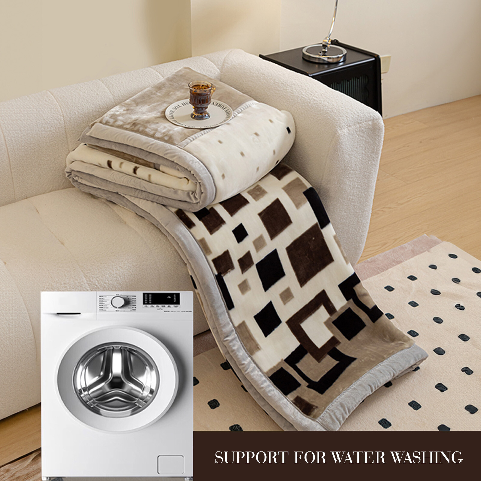 2-Ply Thick Heavy Fleece Blanket 8.8/13/15.4lb Printed Silky Soft Warm Blanket