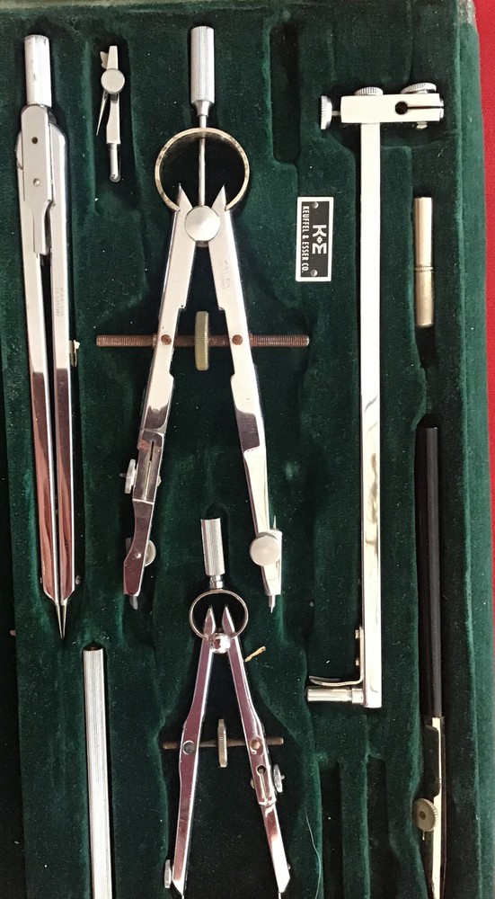K&E KEUFFEL & ESSER VINTAGE DRAFTING SET W/ Case
