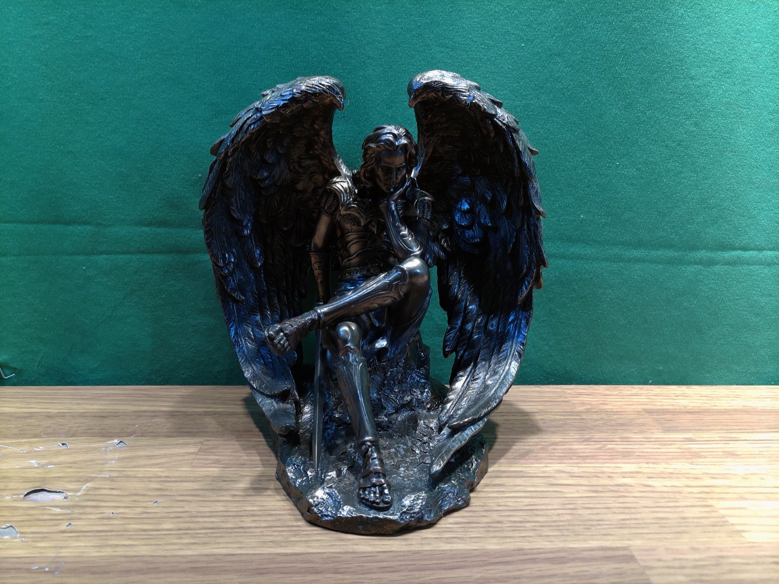 6 1/2" Lucifer the Fallen Archangel Devil Bronze Color Angel Statue