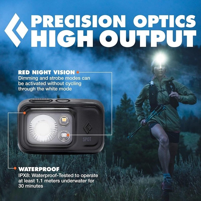 Lightweight Waterproof Headlamp LED Flashlight Adjustable Modes Hiking Camping