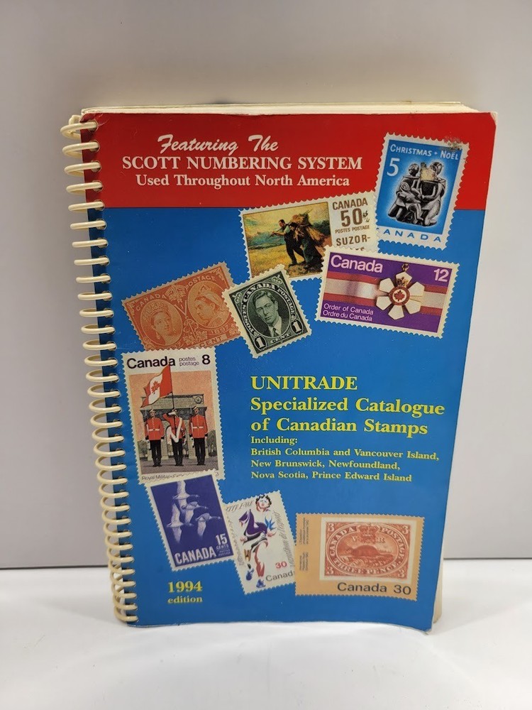 Vintage 1994 Unitrade Specialized Catalogue Of Canadian Stamps Scott Guide Book