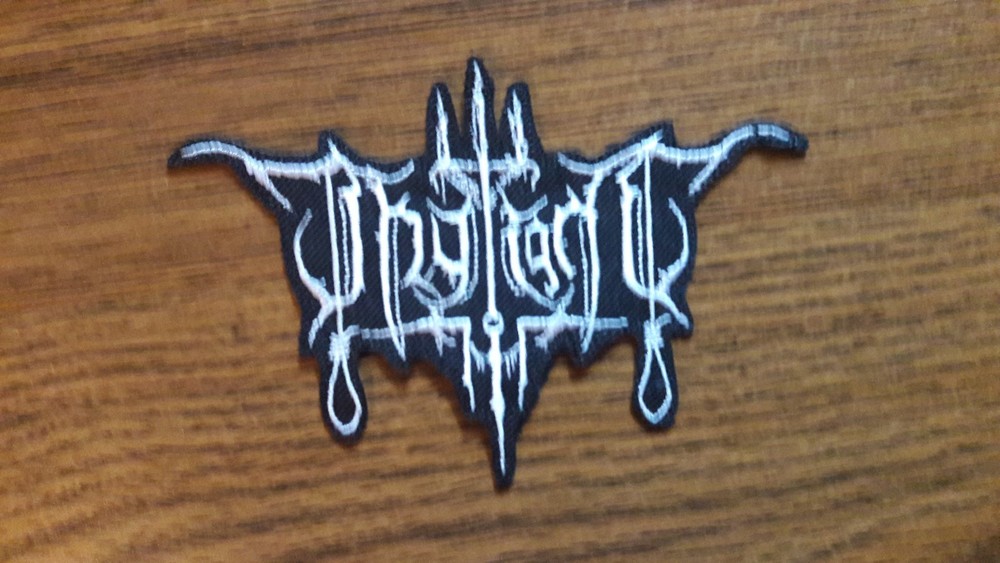 THY LIGHT,IRON ON WHITE EMBROIDERED PATCH