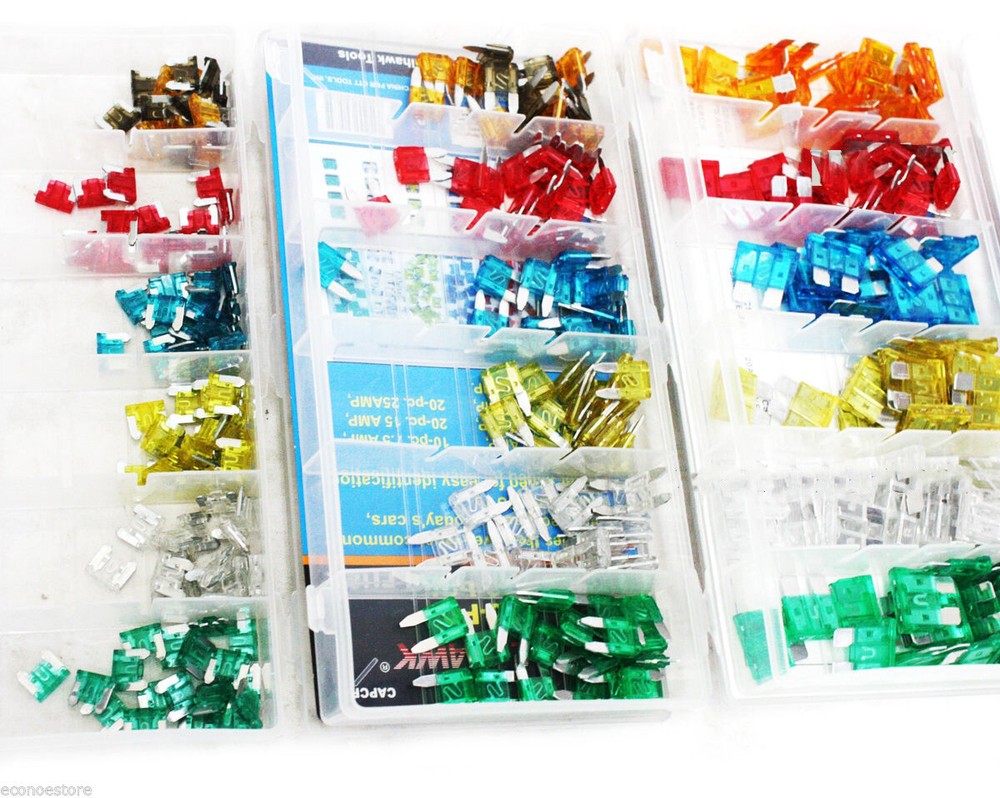 360 pc Assorted Car Fuse / Mini / Low Profile Set 5 - 30 amp Color Coded
