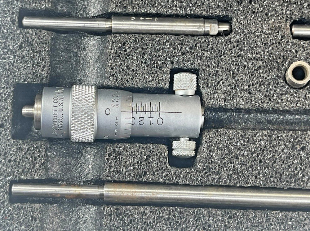 Vintage STARRETT Inside Micrometer 124 AZ with Original Box Excellent Condition