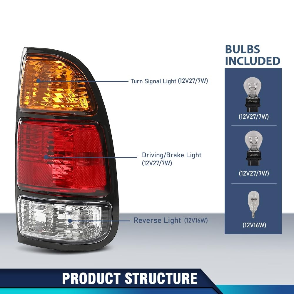 Tail Lights for Tundra 2000-2006 Regular Access Cab Fleetside Bed