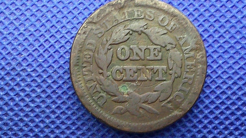 Old 1847 LARGE One Cent Piece US Coin