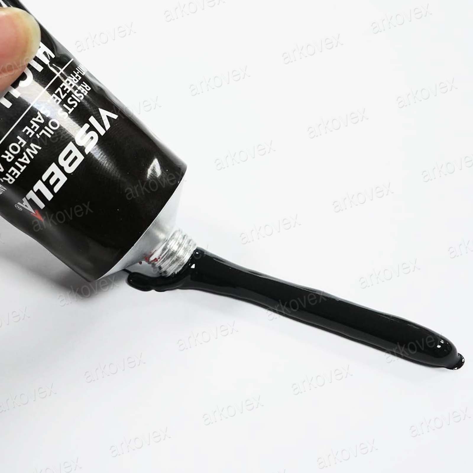 2X 3.7oz RTV Silicone Instant Gasket Maker Sealant Tube Black High Temperature
