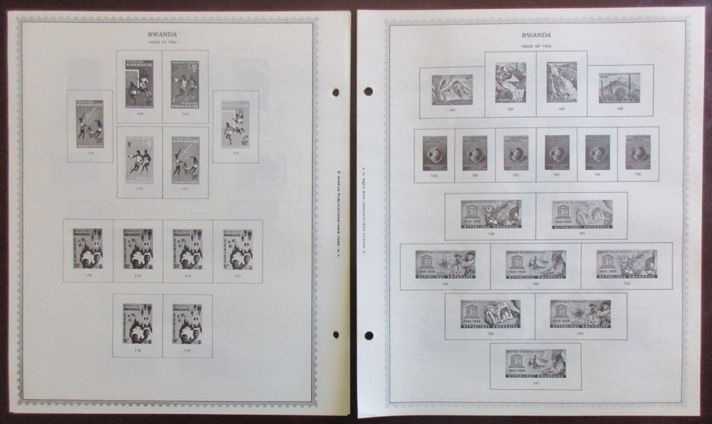 Rwanda: Clean Set of Unused Minkus Supreme Global Pages to 1970
