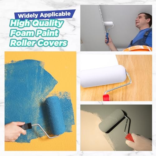 40 Pcs 4 Inch Foam Paint Rollers Mini Paint Roller Covers High Density Small