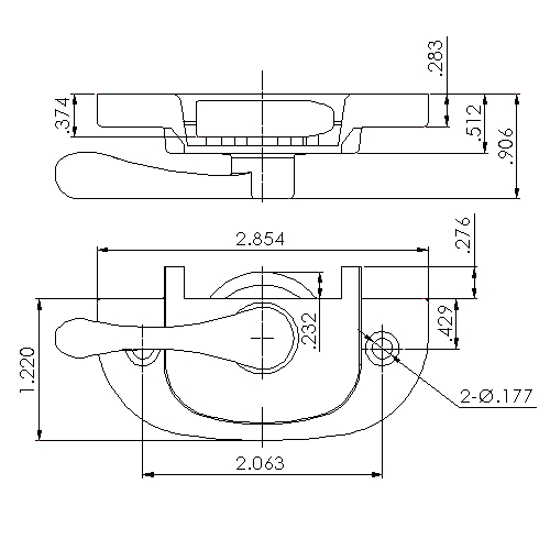 Window Sash Lock 9410WHITE