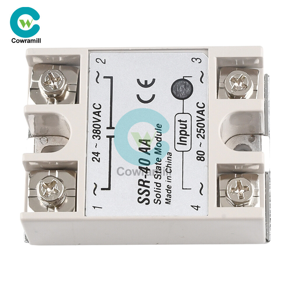 AC80-250V to AC24-380V 40A SSR-40AA Solid State Relay Module USA