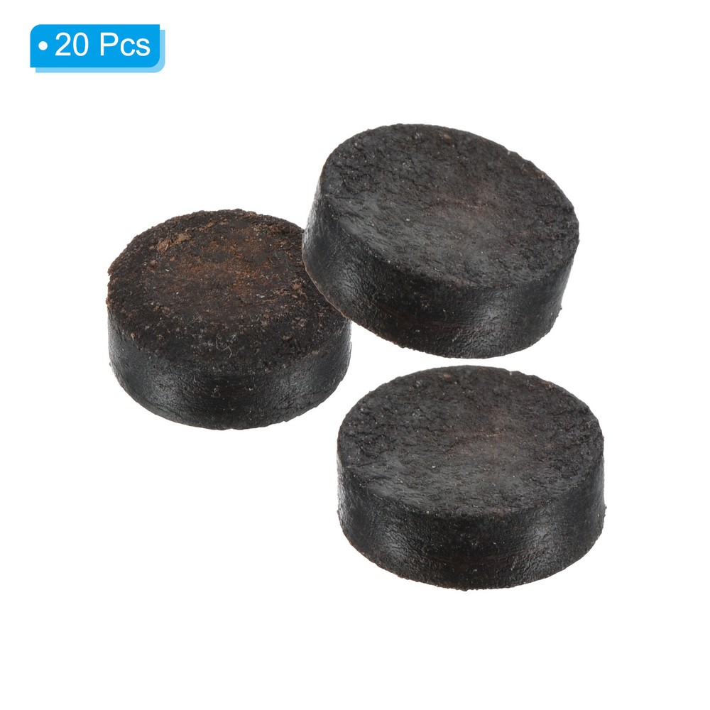 20Pcs 13mm Billiard Pool Cue Tips Snooker Pool Stick Replacement Tips, Brown