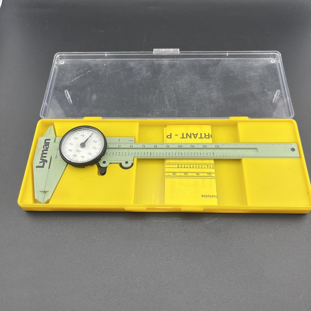 Fowler Dial Caliper Analog Precision Fine Adjustment Wheel w/ Case