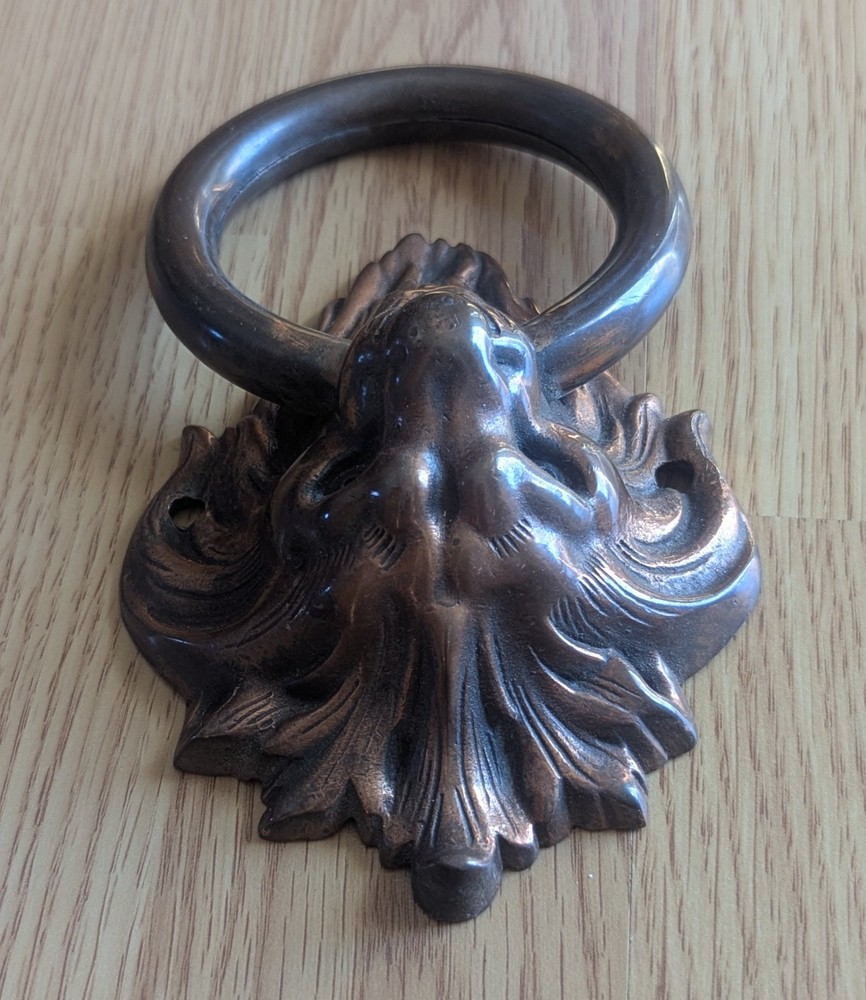 Brass Lion Drawer Pull Ring Door Knocker Vintage