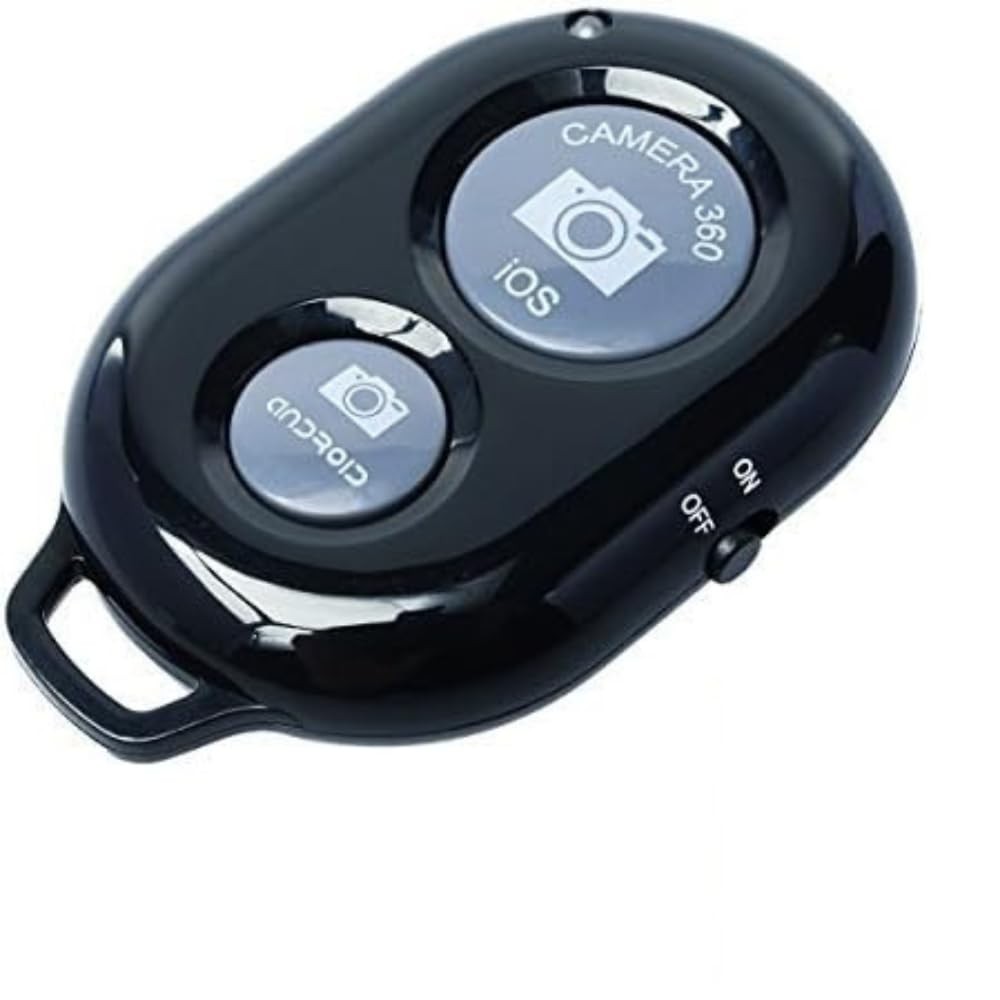 Remote Shutter Wireless Control Round Black  Smartphone iPhone Android Cleanable