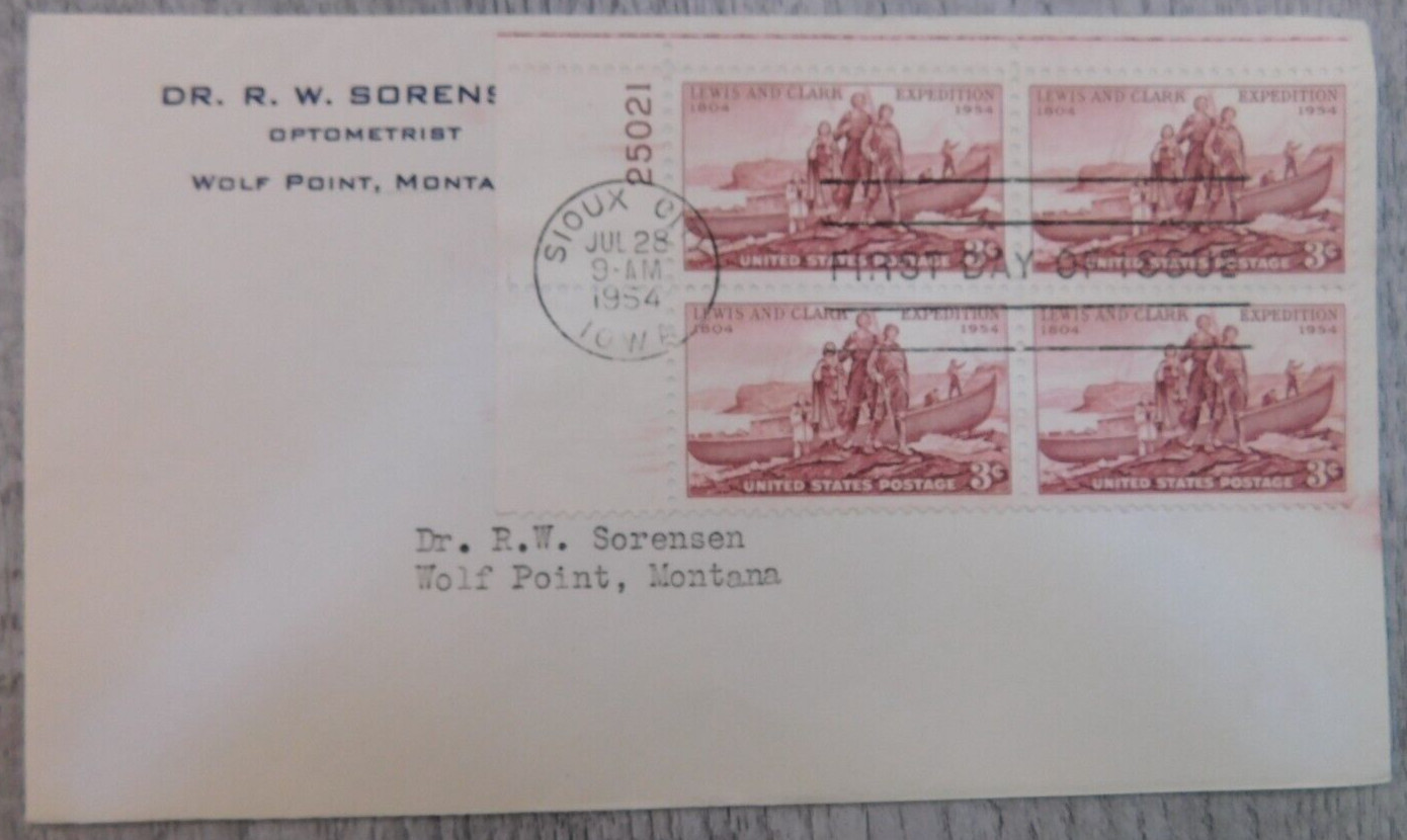 1st Day Issue Lewis Clark Expedition Sioux City IO Vintage Stamp Envelope Cover