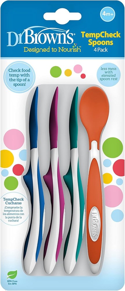 Designed to Nourish Spoons, 4-Pack, Blue