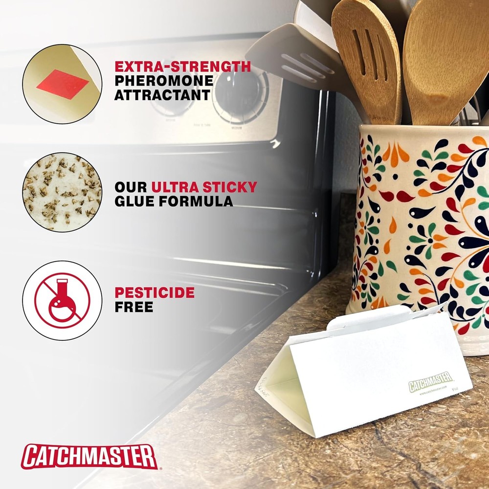 Catchmaster Pantry Pest & Moth Pheromone Infused Glue Board Traps