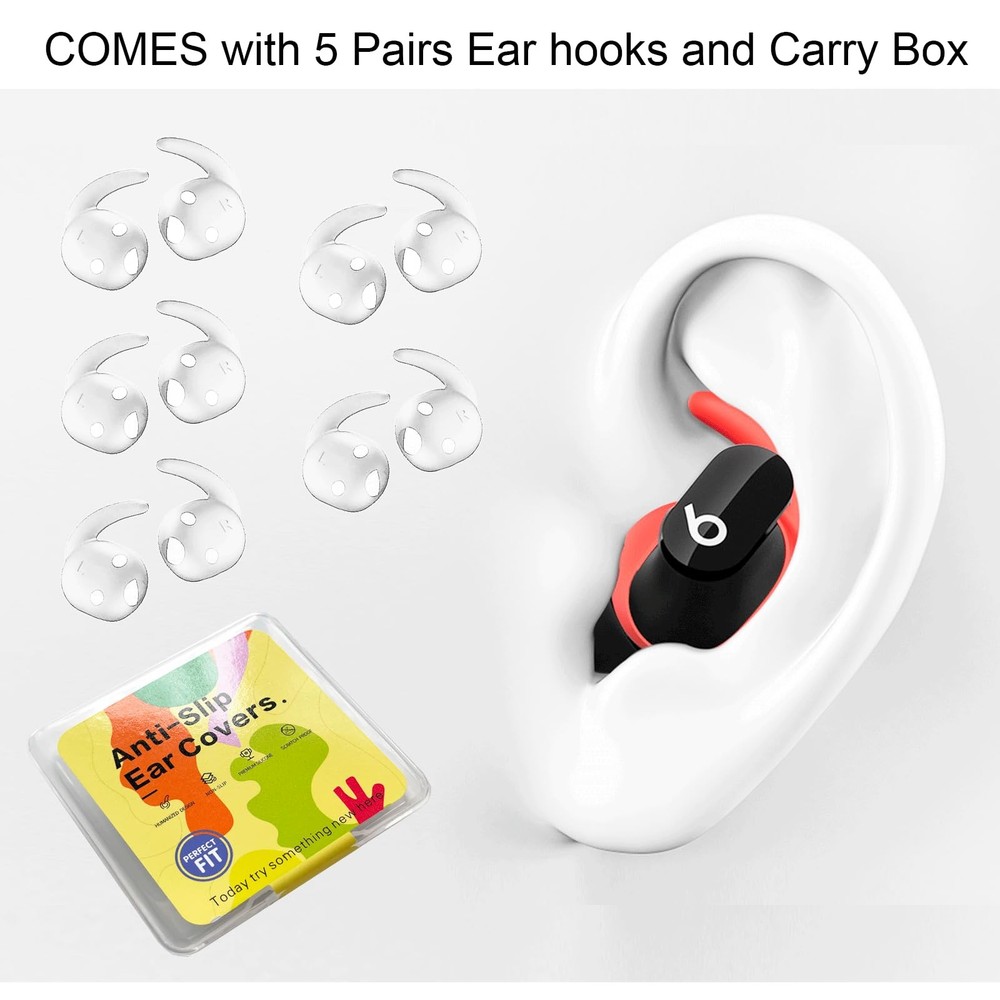 Ear Hooks Compatible for Beats Studio Buds/Buds +, white