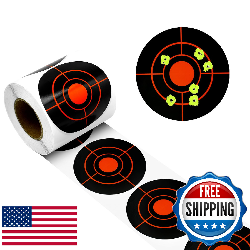 3" Splatter Shooting Targets 250 Pcs Self-Adhesive Reactive Paper Range