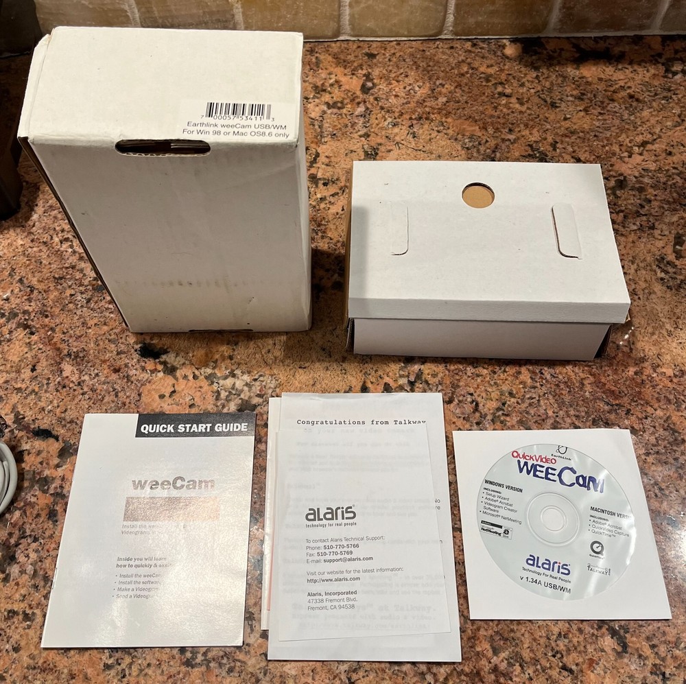 Alaris Earthlink weeCam USB web camera with box/instructions - NEW never used
