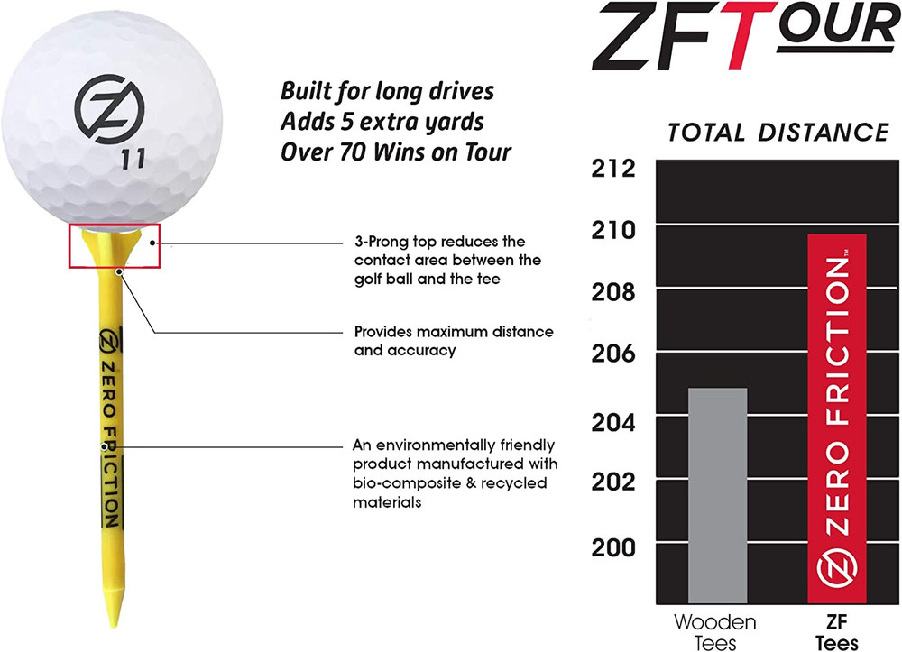 Zero Friction Tour Golf Tees