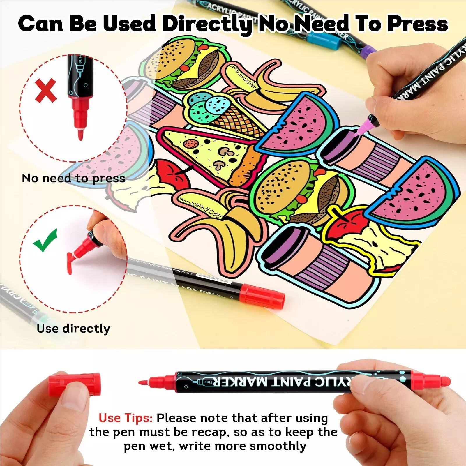 12/36 Acrylic DC marker pen Permanent Paint Water-Based Art Multifunction DIYpen