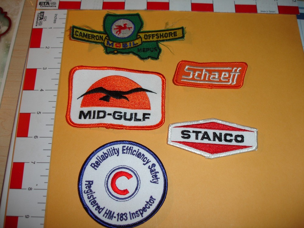 oil advertising patch set vintage